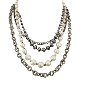 Vintage Ann Taylor multi strand multi pendant necklace boho bohemian